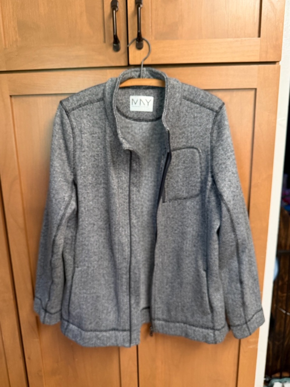 Mavi Gray Herringbone Blazer Jacket